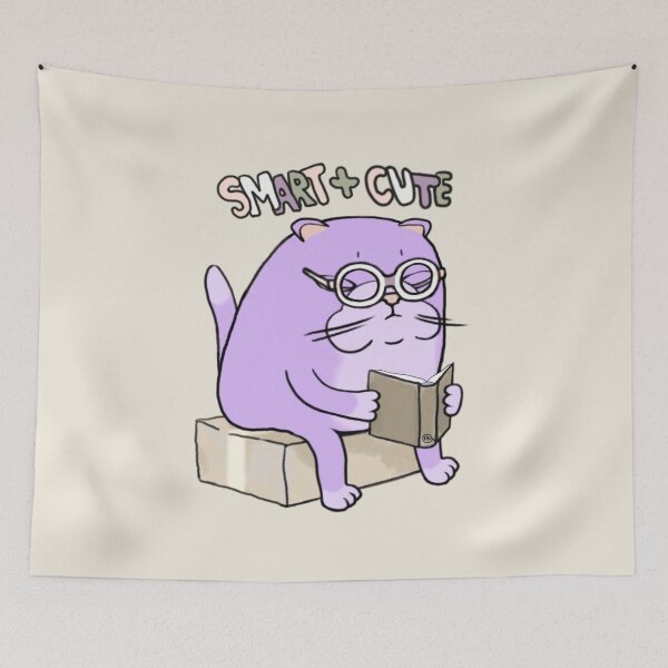 Item preview, Cat In Glasses Reading Book - Smart And Cute designed and sold by ViewerEqualsPhoton.