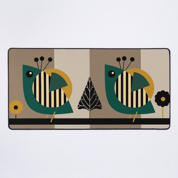 Item preview, modern geometric abstract with a bird designed and sold by walstraasart.