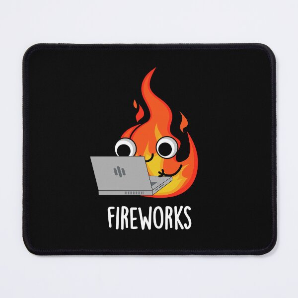 Item preview, Fireworks Funny Fire Puns (Dark BG) designed and sold by punnybone.