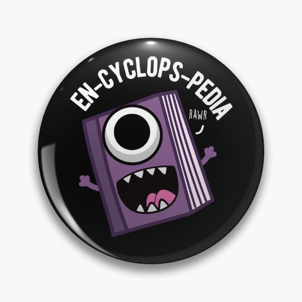 Item preview, En-cyclops-pedia Funny Encyclopedia Puns (Dark BG) designed and sold by punnybone.