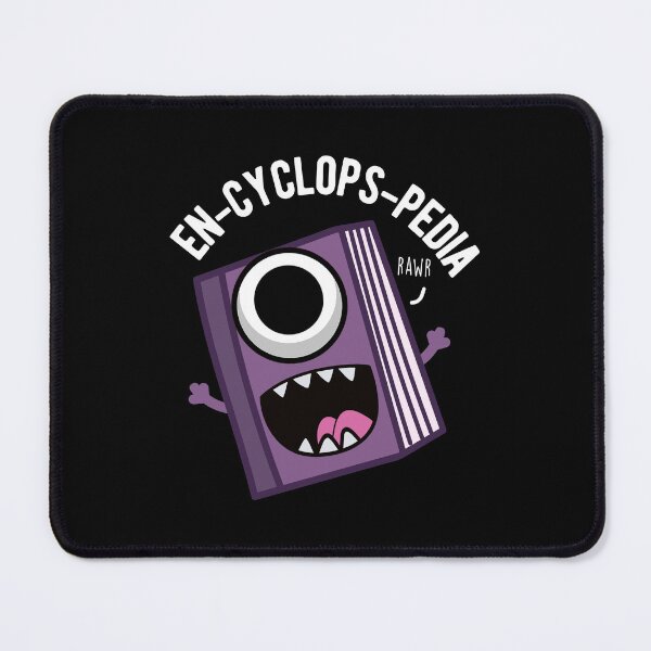 Item preview, En-cyclops-pedia Funny Encyclopedia Puns (Dark BG) designed and sold by punnybone.