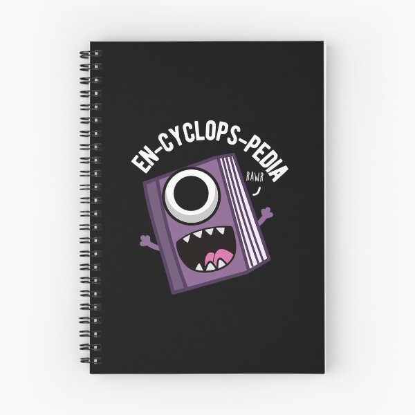 Item preview, En-cyclops-pedia Funny Encyclopedia Puns (Dark BG) designed and sold by punnybone.