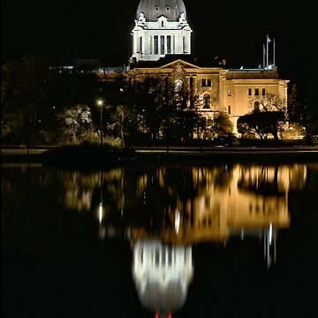 Artwork thumbnail, Saskatchewan Legislative Building At Night by timdaytimages