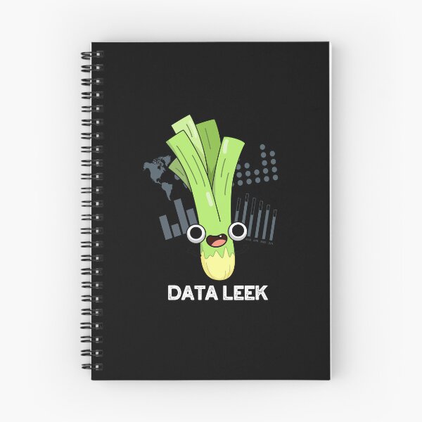 Item preview, Data Leek Funny Veggie Puns (Dark BG) designed and sold by punnybone.
