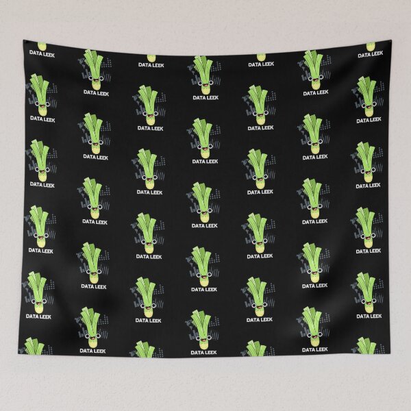 Item preview, Data Leek Funny Veggie Puns (Dark BG) designed and sold by punnybone.
