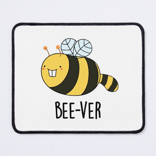 Item preview, Bee-ver Funny Beaver Bee Puns  designed and sold by punnybone.