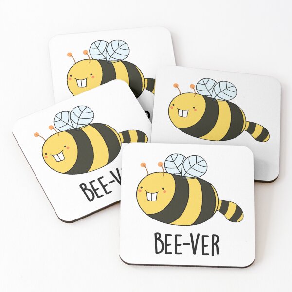 Item preview, Bee-ver Funny Beaver Bee Puns  designed and sold by punnybone.