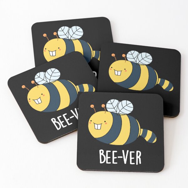 Item preview, Bee-ver Funny Beaver Bee Puns (Dark BG) designed and sold by punnybone.
