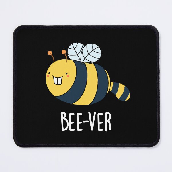Item preview, Bee-ver Funny Beaver Bee Puns (Dark BG) designed and sold by punnybone.