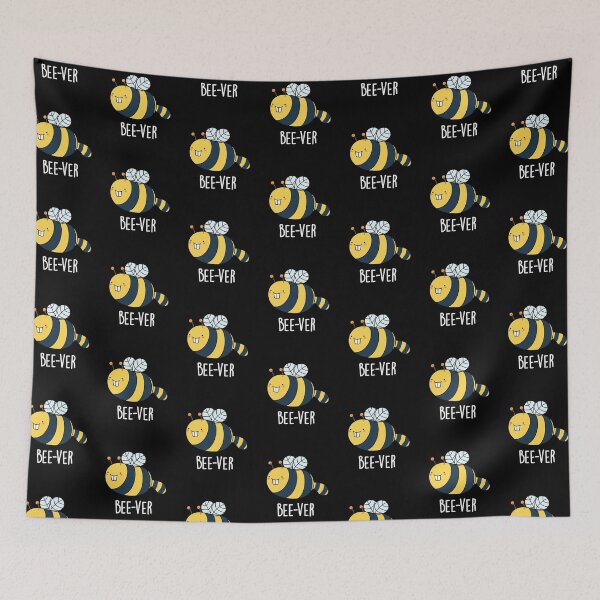 Item preview, Bee-ver Funny Beaver Bee Puns (Dark BG) designed and sold by punnybone.