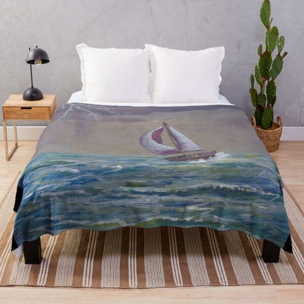 Item preview, Weathering the Storm, Ship in a Storm, Learning to Sail Rough Seas, Nautical Painting designed and sold by Aryxaba.