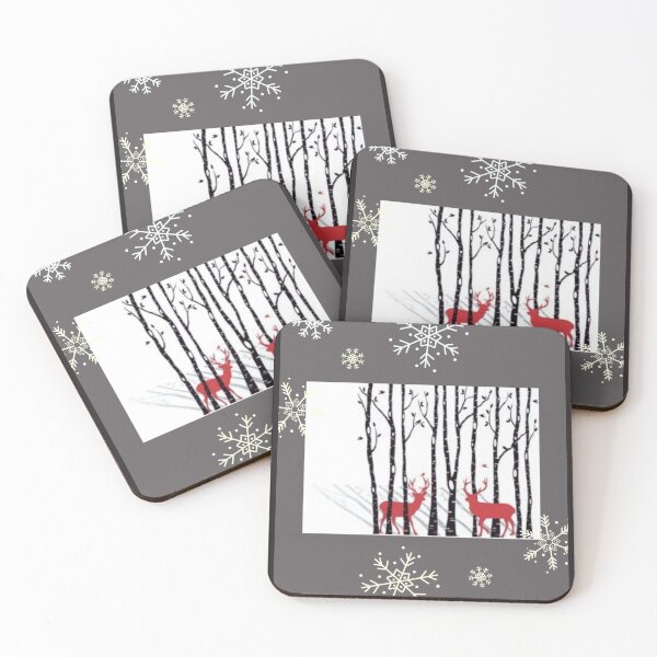Item preview, Snowflakes And Deer designed and sold by lifeinspired4u.