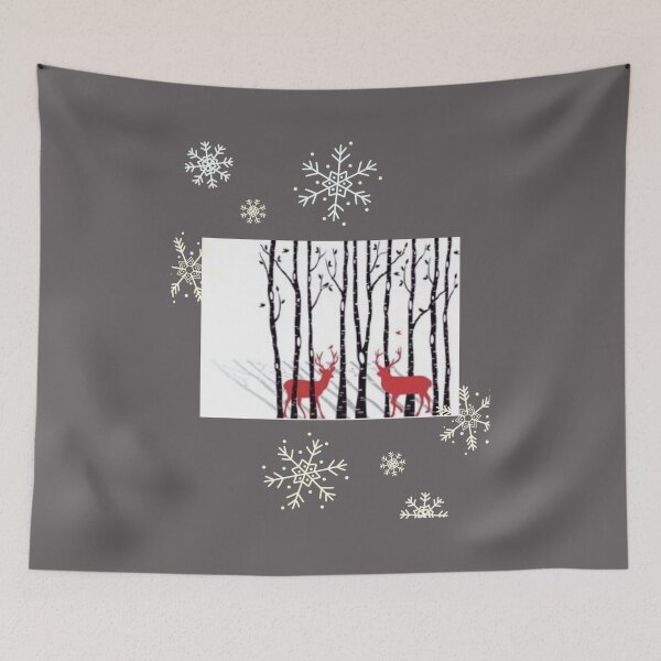 Item preview, Snowflakes And Deer designed and sold by lifeinspired4u.