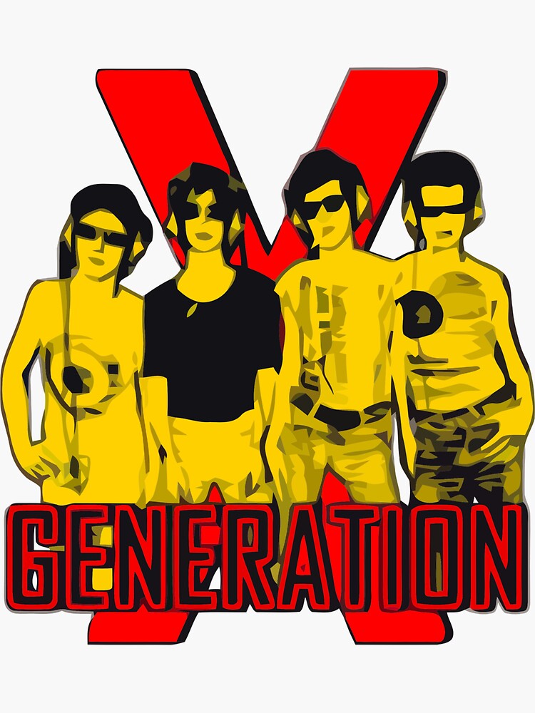 "generation x" Sticker for Sale by ombron Redbubble