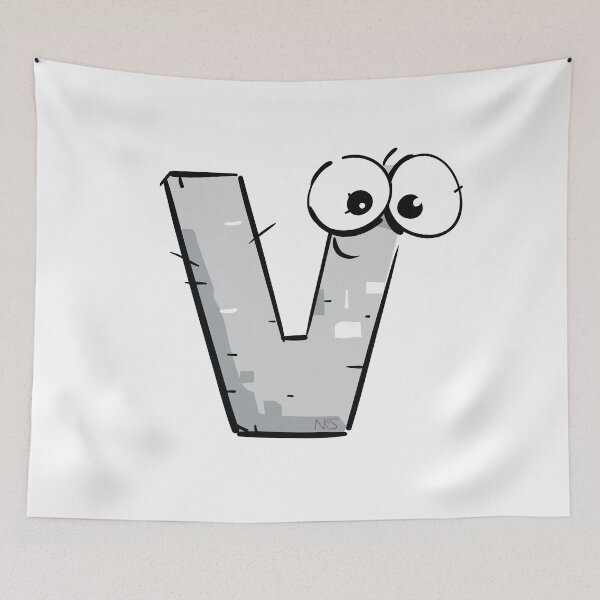 Item preview, V- Alphabet designed and sold by Neda Sadreddin.