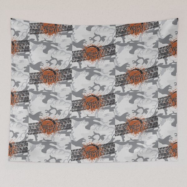Item preview, Muddy Whisky Throttle Gauge With Tire Track on Camo Background designed and sold by WhskyThrtl.