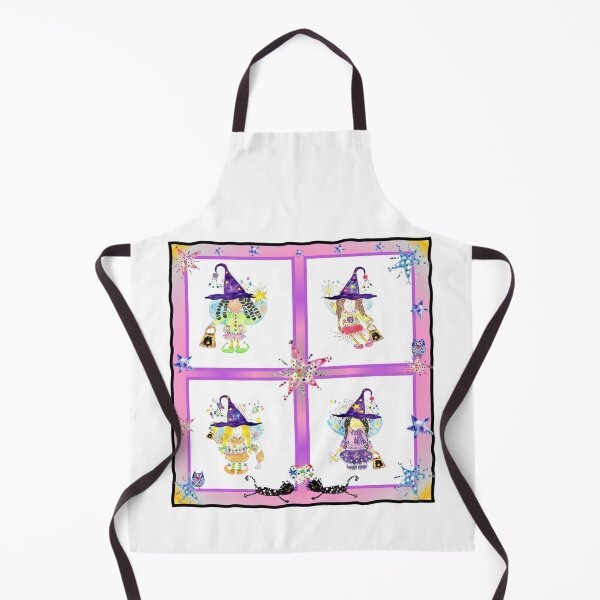Item preview, A Patchwork of Witches for Halloween Watercolour Collage designed and sold by DefaultOneWorld.