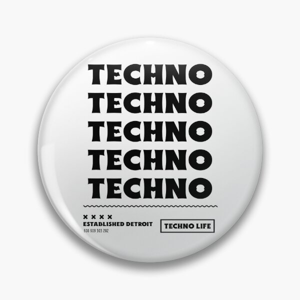 Item preview, Techno Techno Techno Techno Techno (black)  designed and sold by Discothreadz.