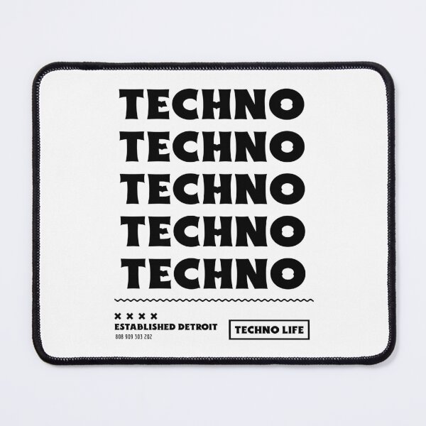 Artikelvorschau, Techno Techno Techno Techno Techno (schwarz) entworfen und verkauft von Discothreadz.