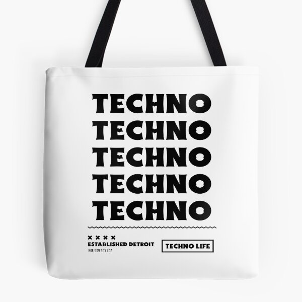 Artikelvorschau, Techno Techno Techno Techno Techno (schwarz) entworfen und verkauft von Discothreadz.