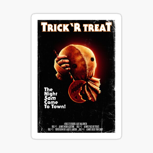 Trick 'r Treat Halloween Poster Sticker