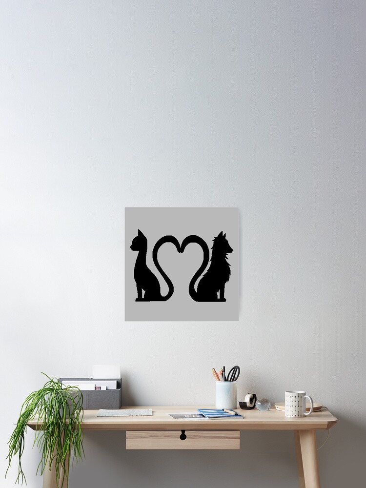 Thumbnail 2 of 3, Poster, Cat Dog designed and sold by steampunklizard.