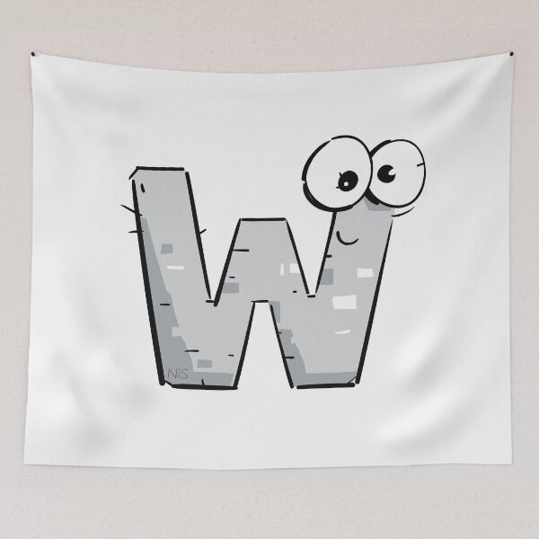 Item preview, W- Alphabet designed and sold by Neda Sadreddin.
