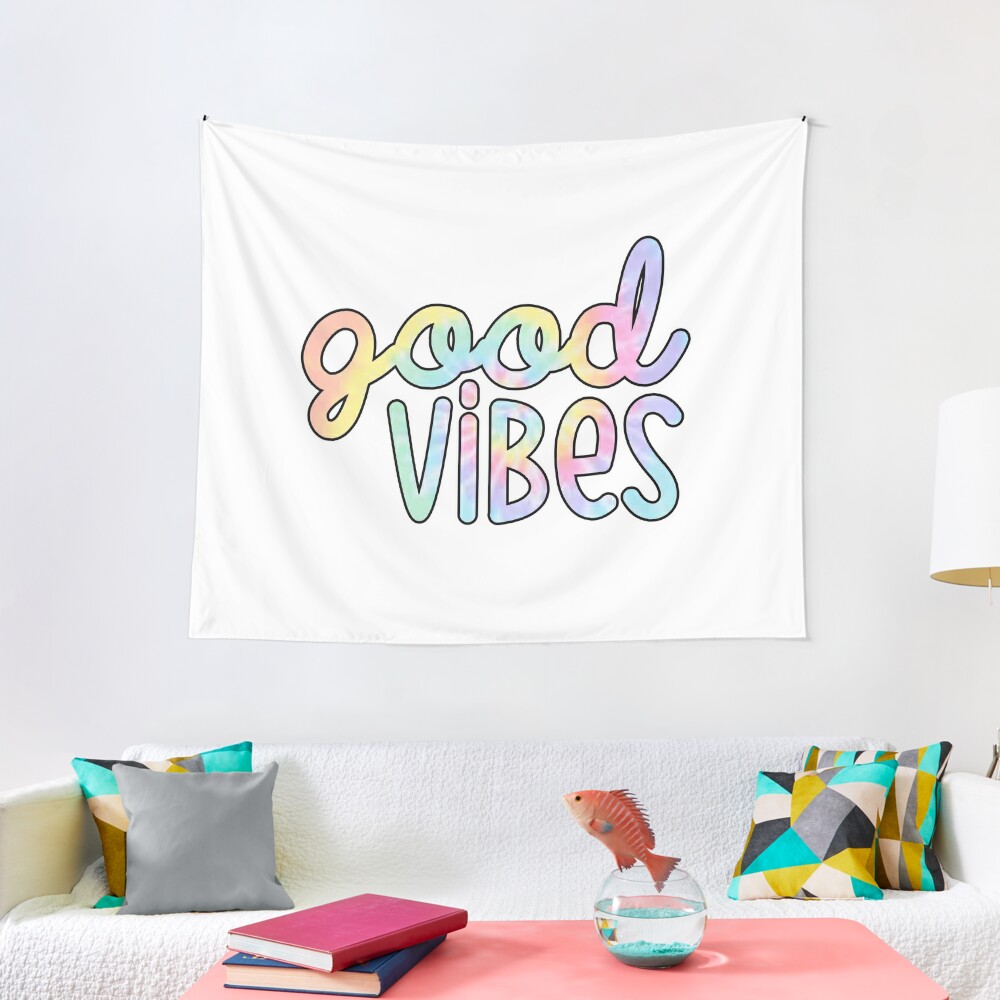 Good Vibes Pastel Tie Dye Tapestry By Divinefemme Redbubble 6669