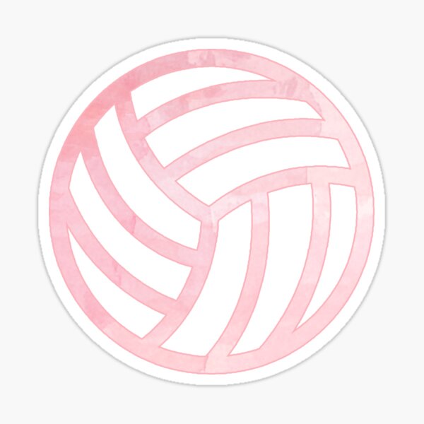 Pink Volleyball Sticker