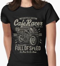 Cafe Racer Motorcycle Retro Vintage Women's Fitted T-Shirt