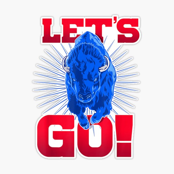 let's go buffalo Sticker for Sale by NovaTees