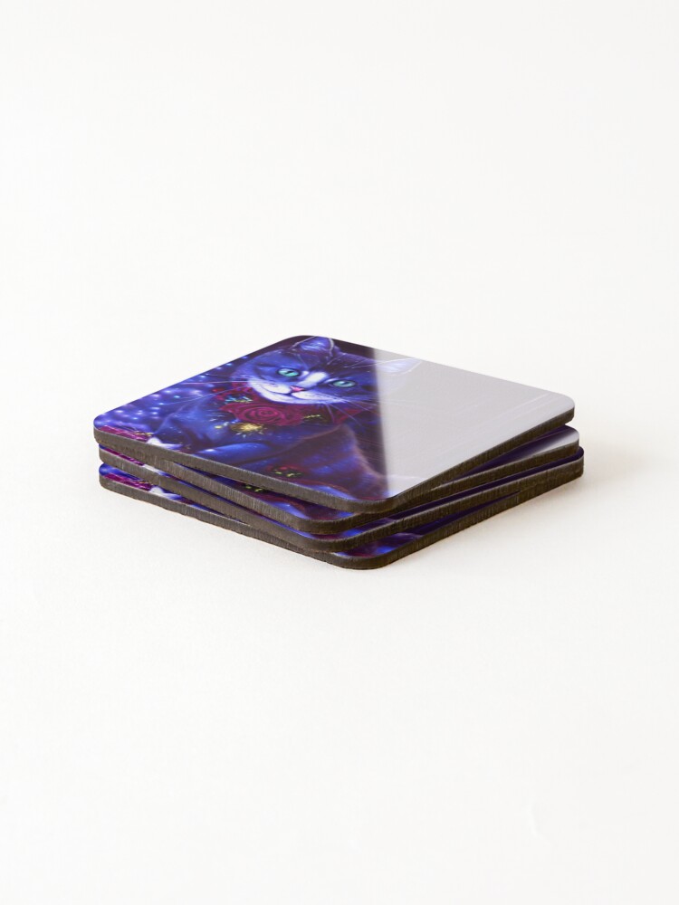 Thumbnail 4 of 5, Coasters (Set of 4), Blue designed and sold by RitaMaye.