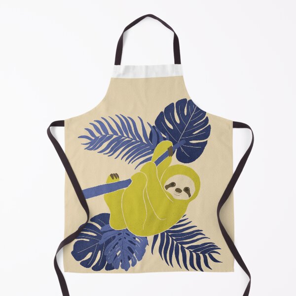 Item preview, Sloth with blue tropical leaves  designed and sold by Cassielewisart.