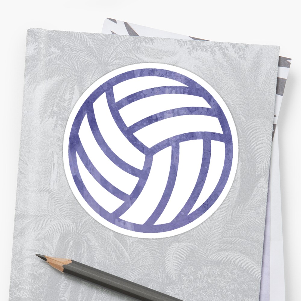 volleyball-purple-sticker-by-hcohen2000-redbubble