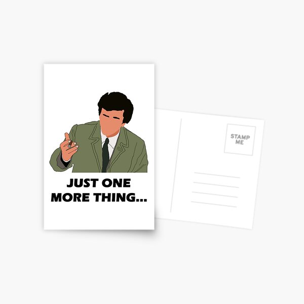 Item preview, Columbo Just One More Thing (Black)   designed and sold by Studio12b.