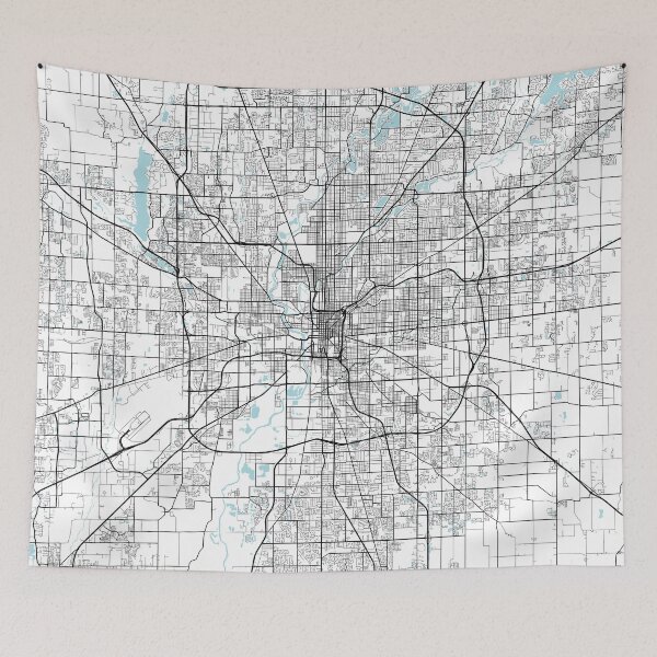 Item preview, Indianapolis City Map of Indiana, USA - Circle designed and sold by deMAP.