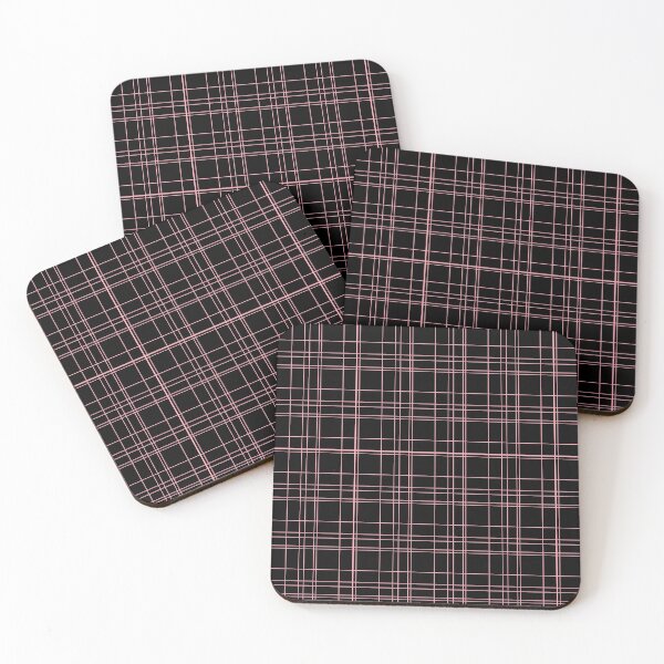 Item preview, Pink  / Black Goth Pinstripe Plaid Print designed and sold by JMWCD.