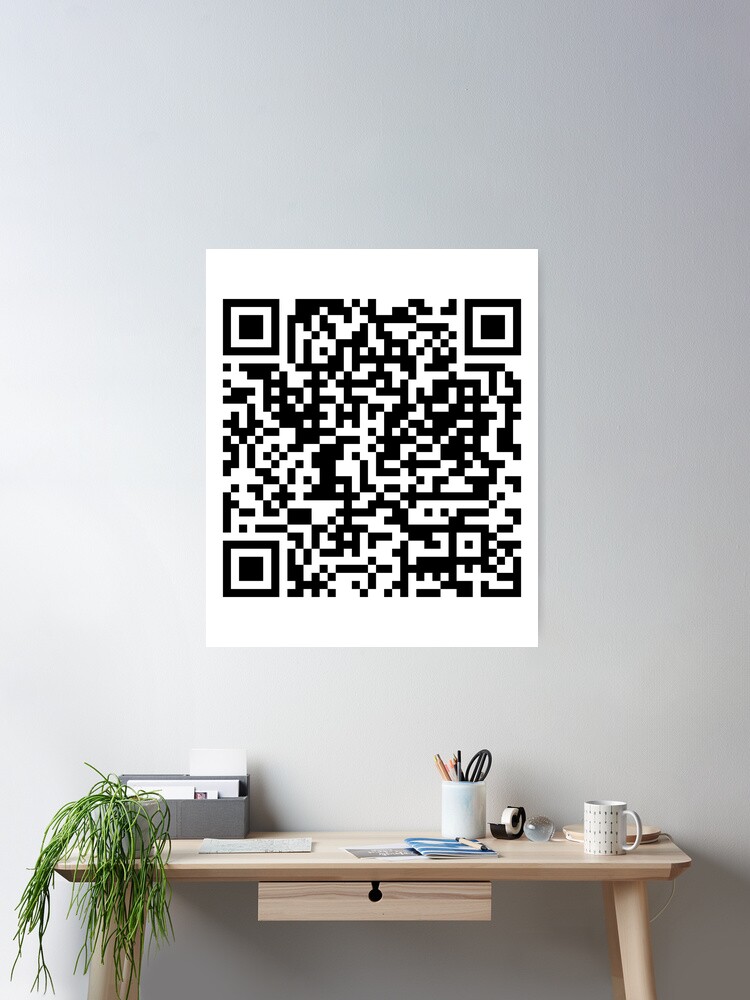 rickroll qr code Art Board Print for Sale by bsashop