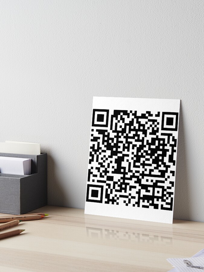 Rick roll qr code with no ads - stickers | Art Print