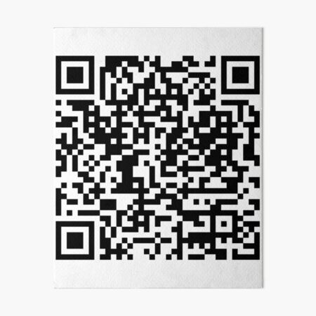 rickroll qr code Art Board Print for Sale by bsashop