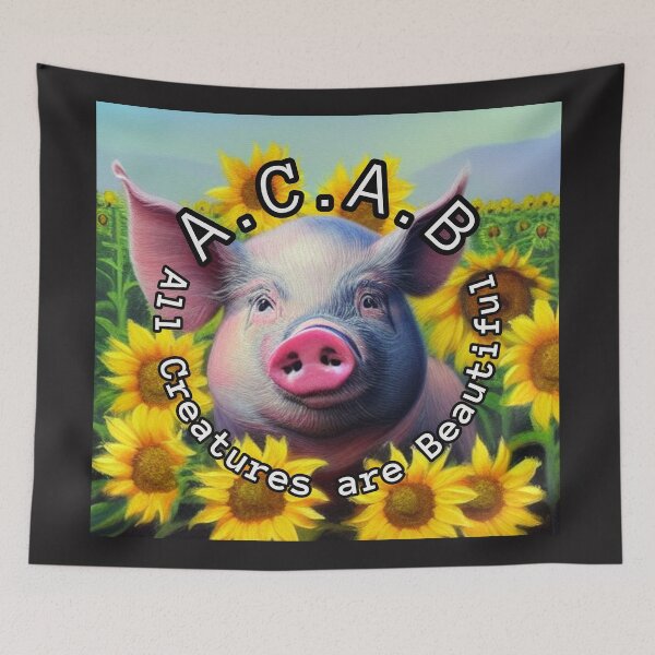 Item preview, ACAB All creatures are beautiful Pig designed and sold by Ashley Gagnon.