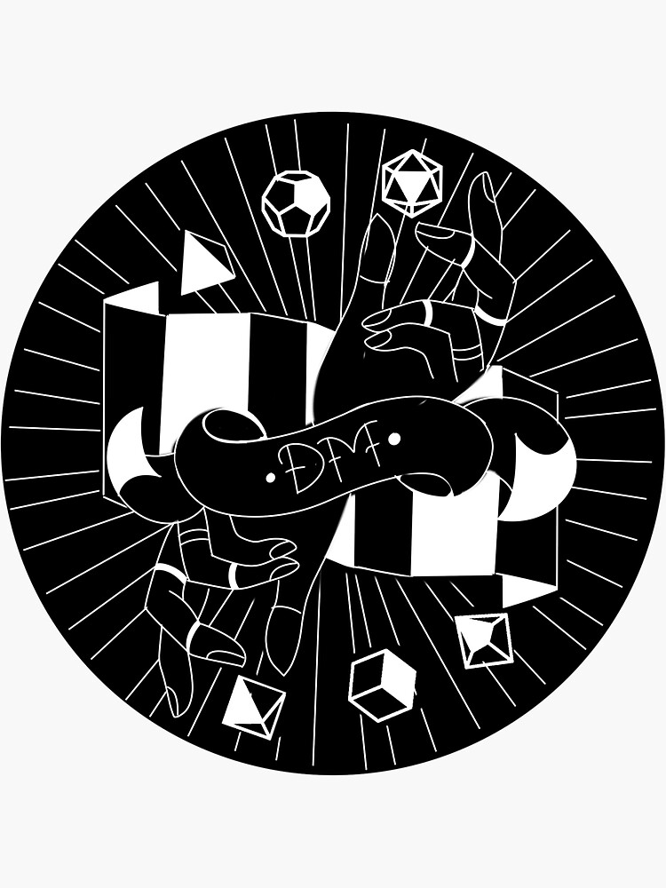 "Dungeon Master D&D minimalist logo" Sticker for Sale by DnDClub