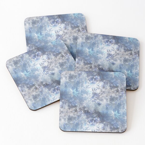 Item preview, Ice and Snow Textured Blue Christmas Pattern designed and sold by Sandy Richter.