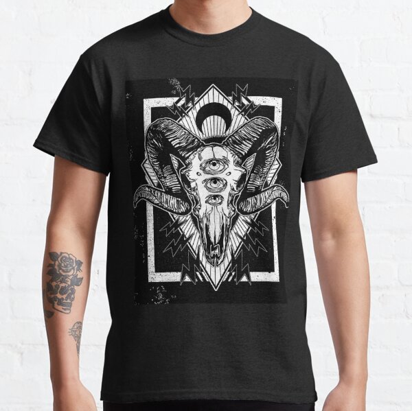 : Ethnic Ram Skull T shirt : Clothing, Shoes & Jewelry