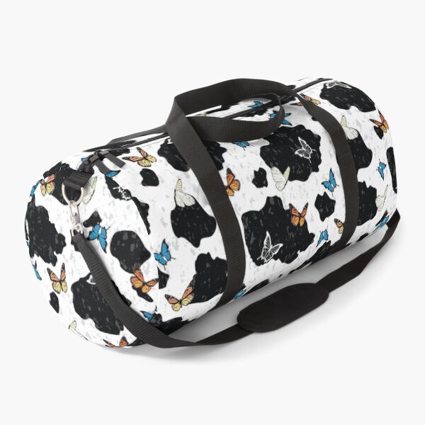 Item preview, Butterflies on Black and White Cow Print Pattern  designed and sold by CJAura by Claire Jane Johnson.