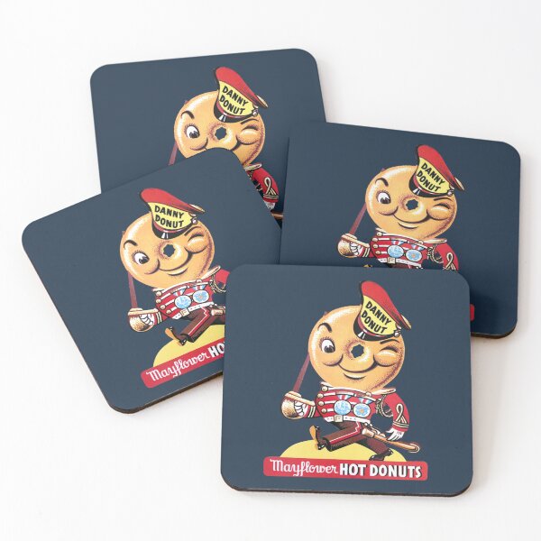 Item preview, 1937 Danny Donut Mayflower Hot Donuts Mascot with Logotype   designed and sold by KensiMarque.