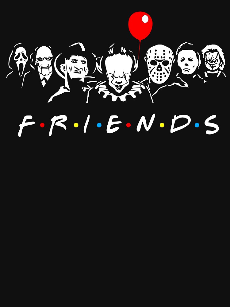 Aperçu 7 sur 7. T-shirt classique avec l'œuvre Halloween Friends Personnages de films d'horreur classiques 2022 créée et vendue par Renocrazed.