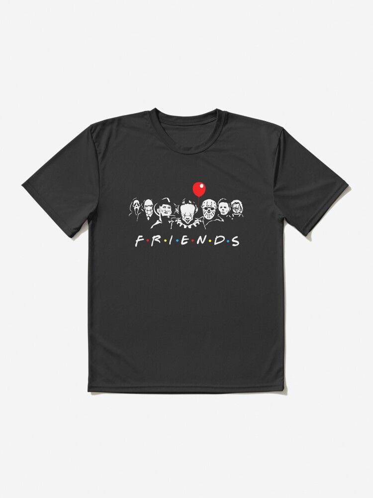 Aperçu 2 sur 7. T-shirt respirant avec l'œuvre Halloween Friends Personnages de films d'horreur classiques 2022 créée et vendue par Renocrazed.