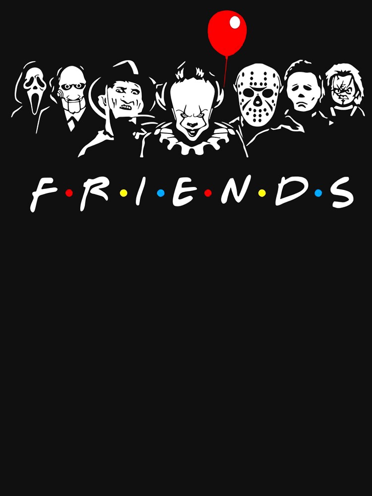 Aperçu 4 sur 4. T-shirt premium avec l'œuvre Halloween Friends Personnages de films d'horreur classiques 2022 créée et vendue par Renocrazed.