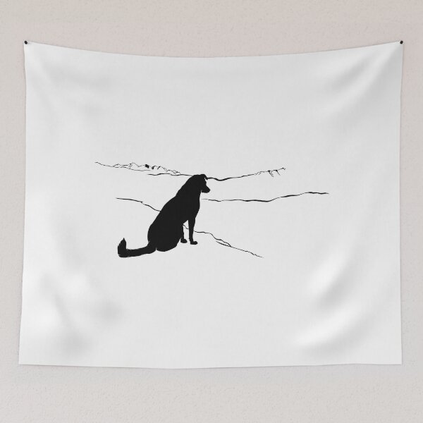 Item preview, Dog and mountain silhouette landscape scene designed and sold by DesignsByMadiha.
